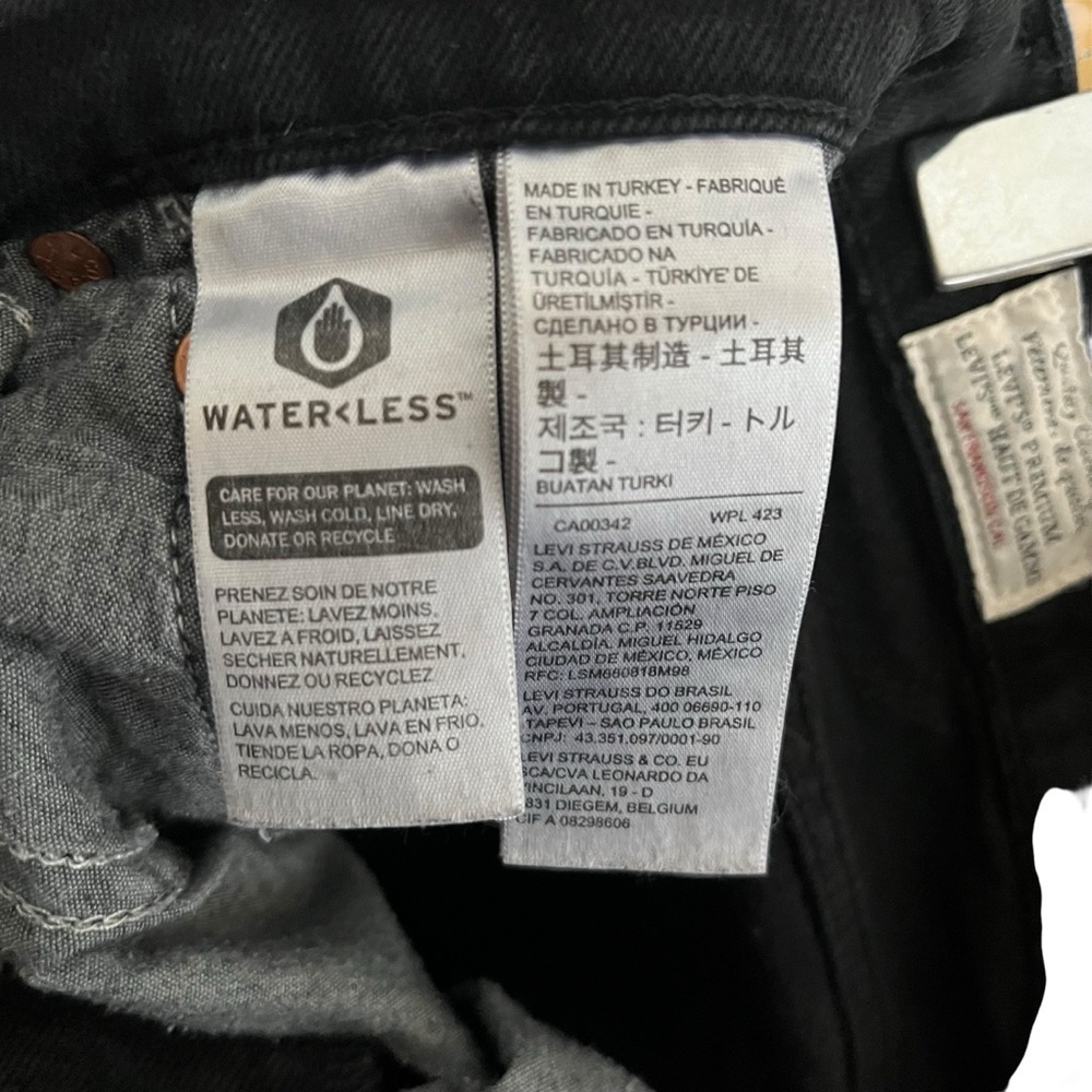 Levi’s Wedgie Straight Ankle Jeans Black Sprout W24 High Rise - Picture 13 of 15
